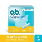 OB TAMPON S.LIBRE x8Un. MEDIO